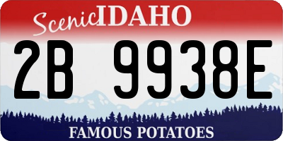 ID license plate 2B9938E