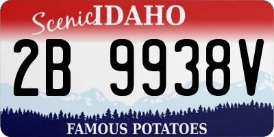 ID license plate 2B9938V
