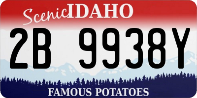 ID license plate 2B9938Y