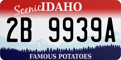 ID license plate 2B9939A