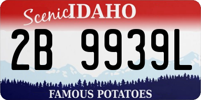 ID license plate 2B9939L
