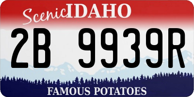 ID license plate 2B9939R