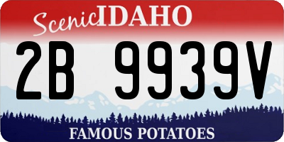 ID license plate 2B9939V
