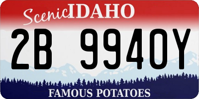 ID license plate 2B9940Y