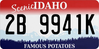 ID license plate 2B9941K
