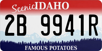 ID license plate 2B9941R