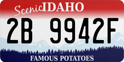 ID license plate 2B9942F