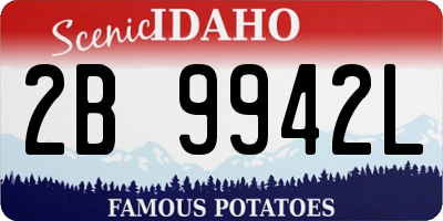 ID license plate 2B9942L