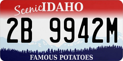 ID license plate 2B9942M