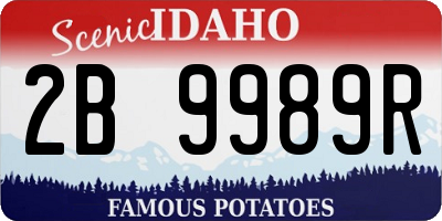 ID license plate 2B9989R