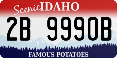 ID license plate 2B9990B