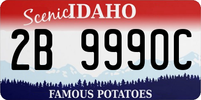 ID license plate 2B9990C