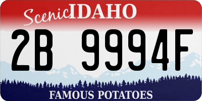 ID license plate 2B9994F
