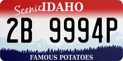 ID license plate 2B9994P