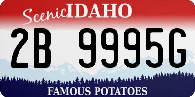 ID license plate 2B9995G