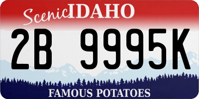 ID license plate 2B9995K