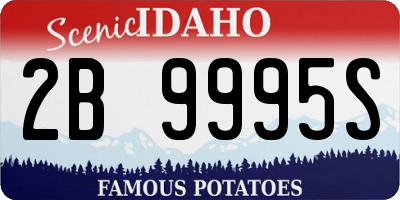 ID license plate 2B9995S