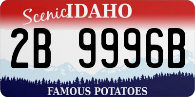 ID license plate 2B9996B