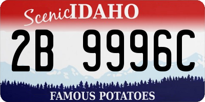 ID license plate 2B9996C