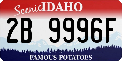 ID license plate 2B9996F
