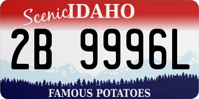ID license plate 2B9996L