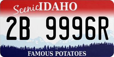 ID license plate 2B9996R