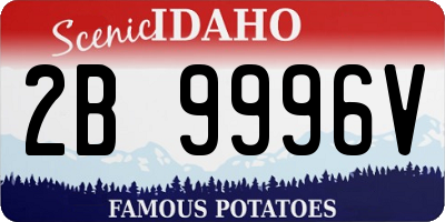 ID license plate 2B9996V