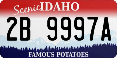 ID license plate 2B9997A