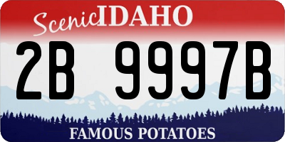 ID license plate 2B9997B