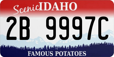 ID license plate 2B9997C