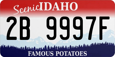 ID license plate 2B9997F