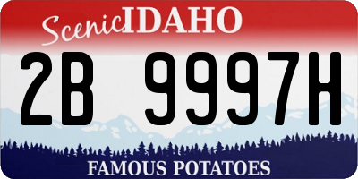 ID license plate 2B9997H