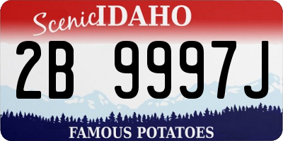 ID license plate 2B9997J