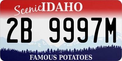 ID license plate 2B9997M