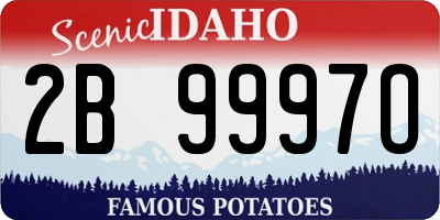 ID license plate 2B9997O