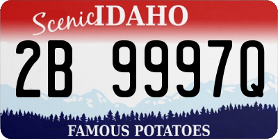 ID license plate 2B9997Q