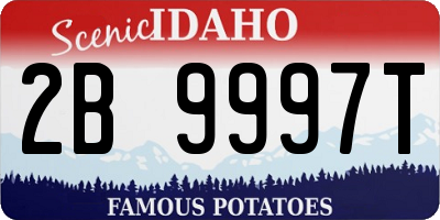 ID license plate 2B9997T