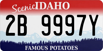 ID license plate 2B9997Y