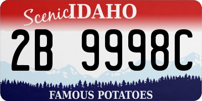 ID license plate 2B9998C