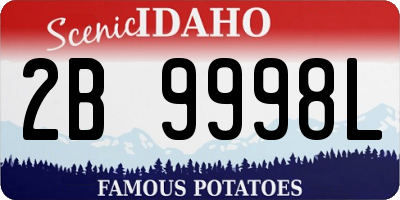 ID license plate 2B9998L