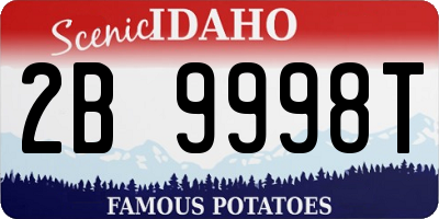 ID license plate 2B9998T