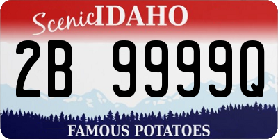 ID license plate 2B9999Q
