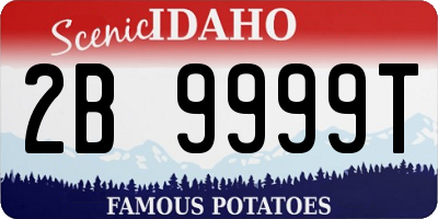 ID license plate 2B9999T