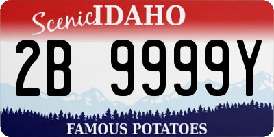 ID license plate 2B9999Y