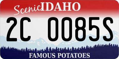 ID license plate 2C0085S