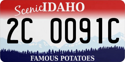 ID license plate 2C0091C