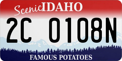 ID license plate 2C0108N