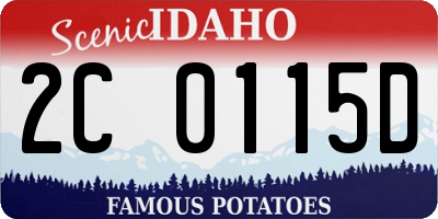 ID license plate 2C0115D
