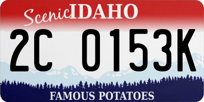 ID license plate 2C0153K