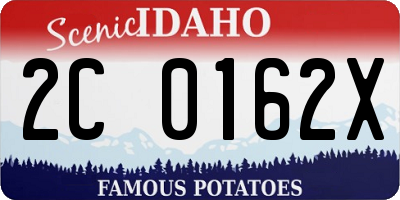 ID license plate 2C0162X